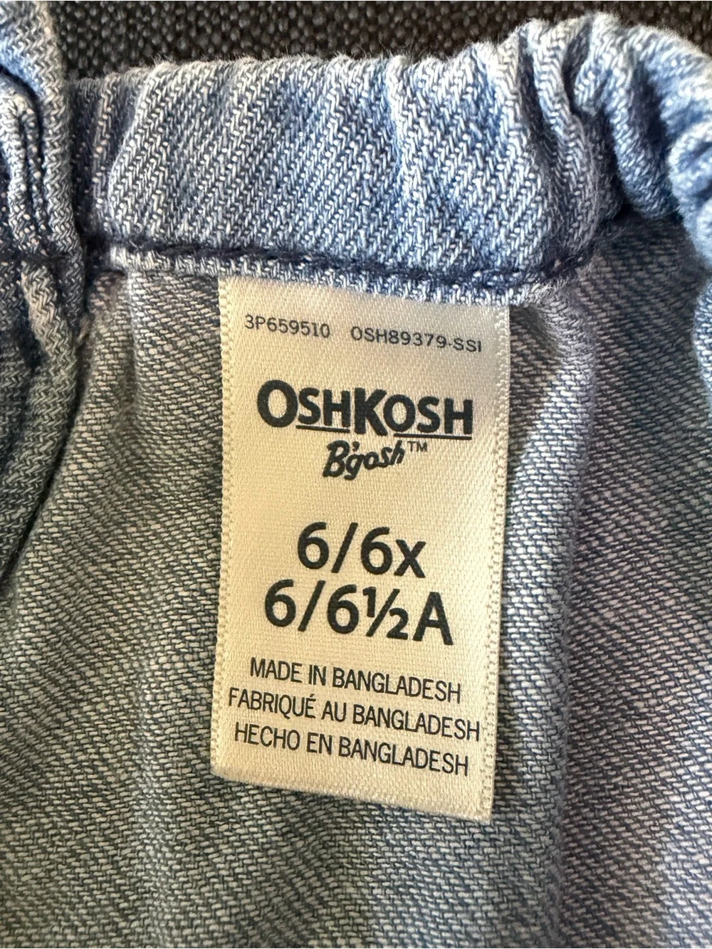OshKosh B'gosh Girls Size 6/6x Denim and Floral Tiered Dress